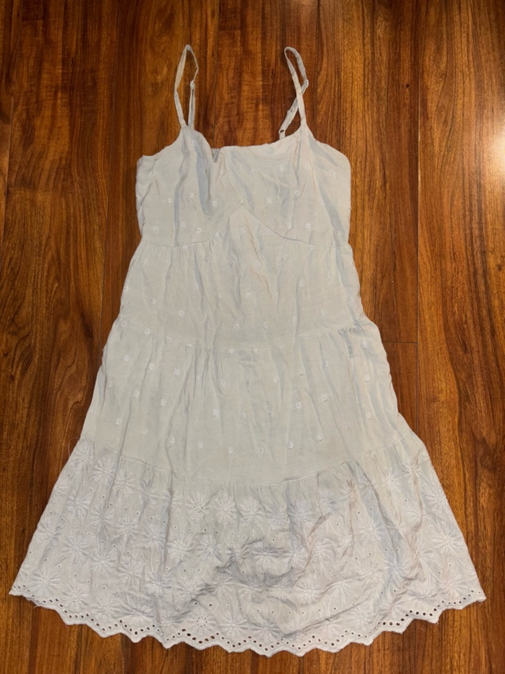 Jessica Simpson Light Green Eyelet Spaghetti Strap Dress